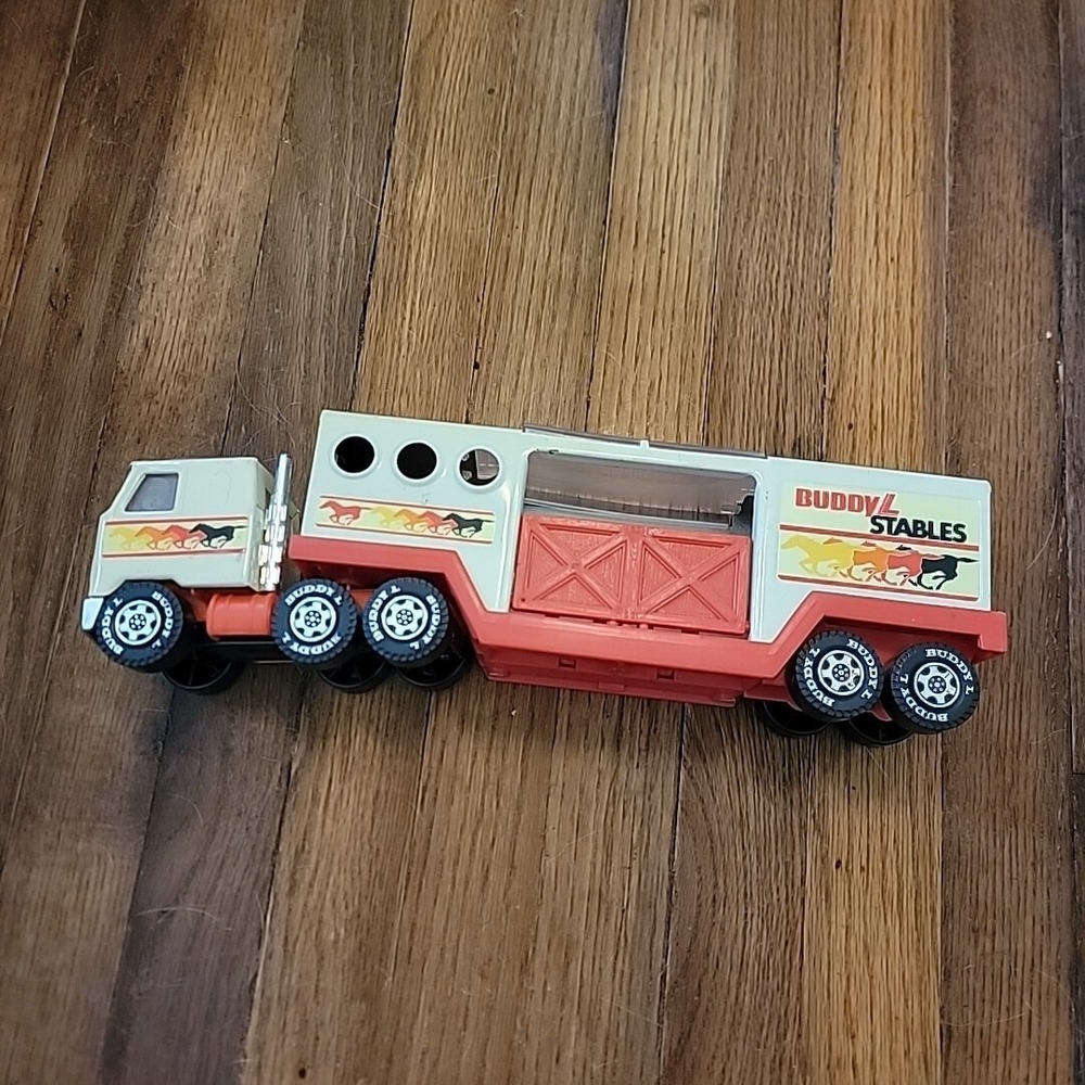 Buddy L Stables Tin Mack Truck & Hauler 1980 Made In Japan